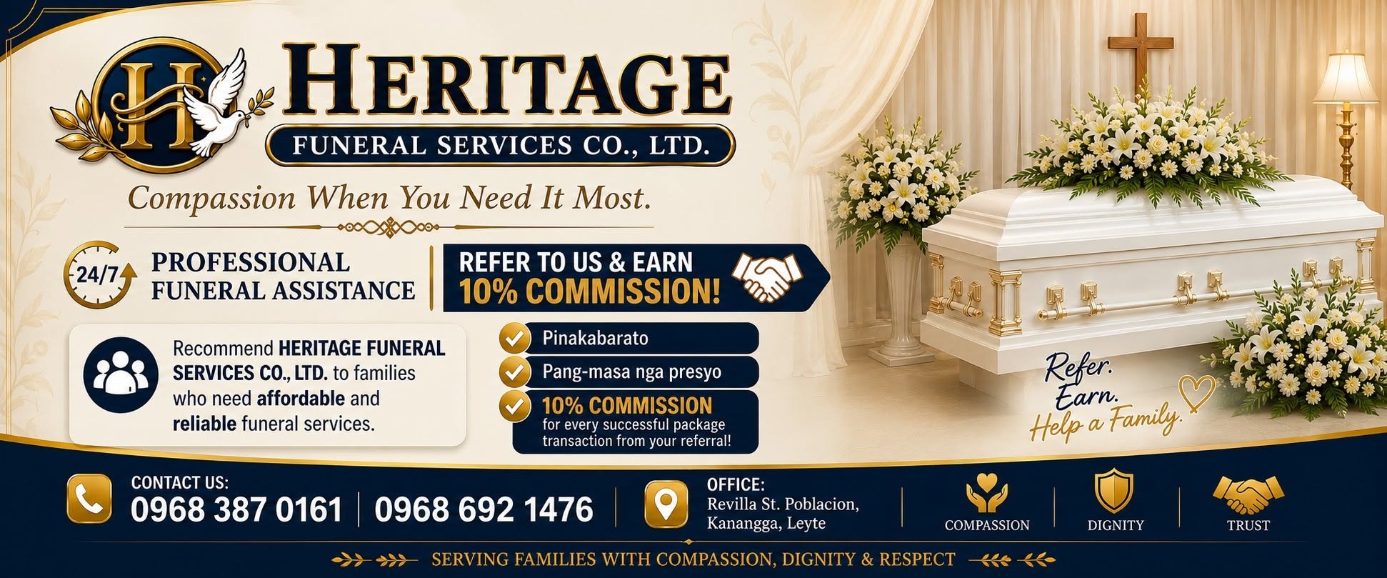 Refer to Heritage Funeral Services promotional banner