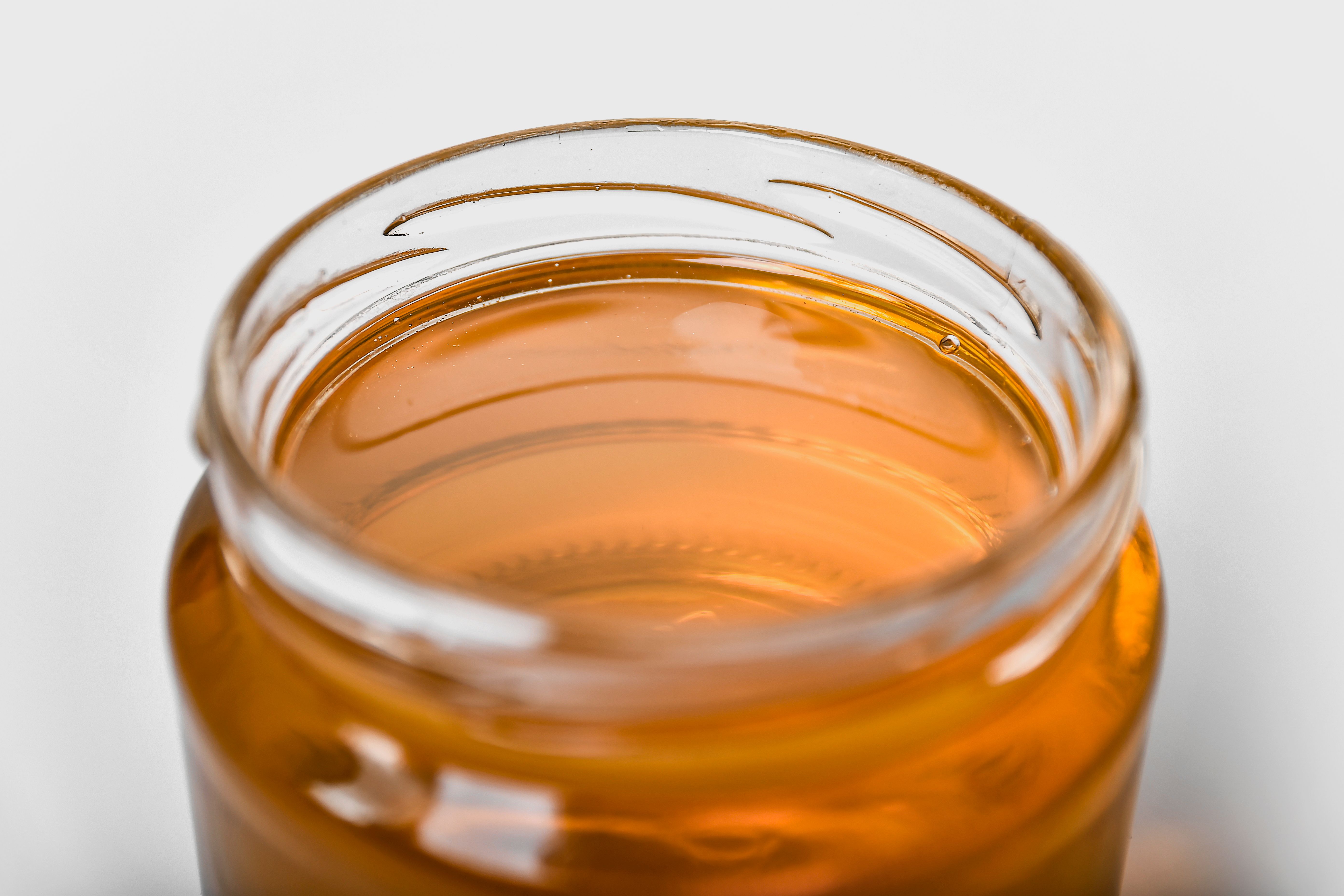 Jar of golden honey